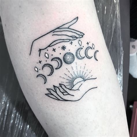 moon cycle tattoo